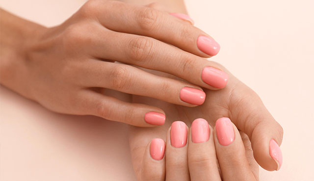 Model wearing Custom Colour Nail Polish